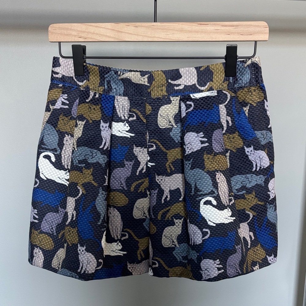 H&M Blue Cat Print Women's Shorts